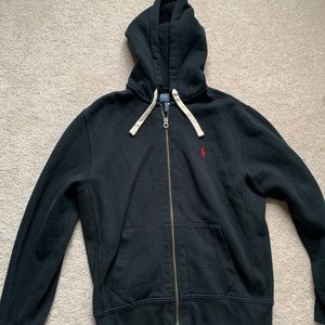 Black Ralph Lauren Zip-up Hoodie